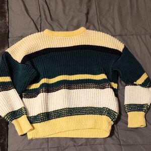 MUST BUNDLE - IRELAND Striped Knit Sweater in Yellow, Green, and White